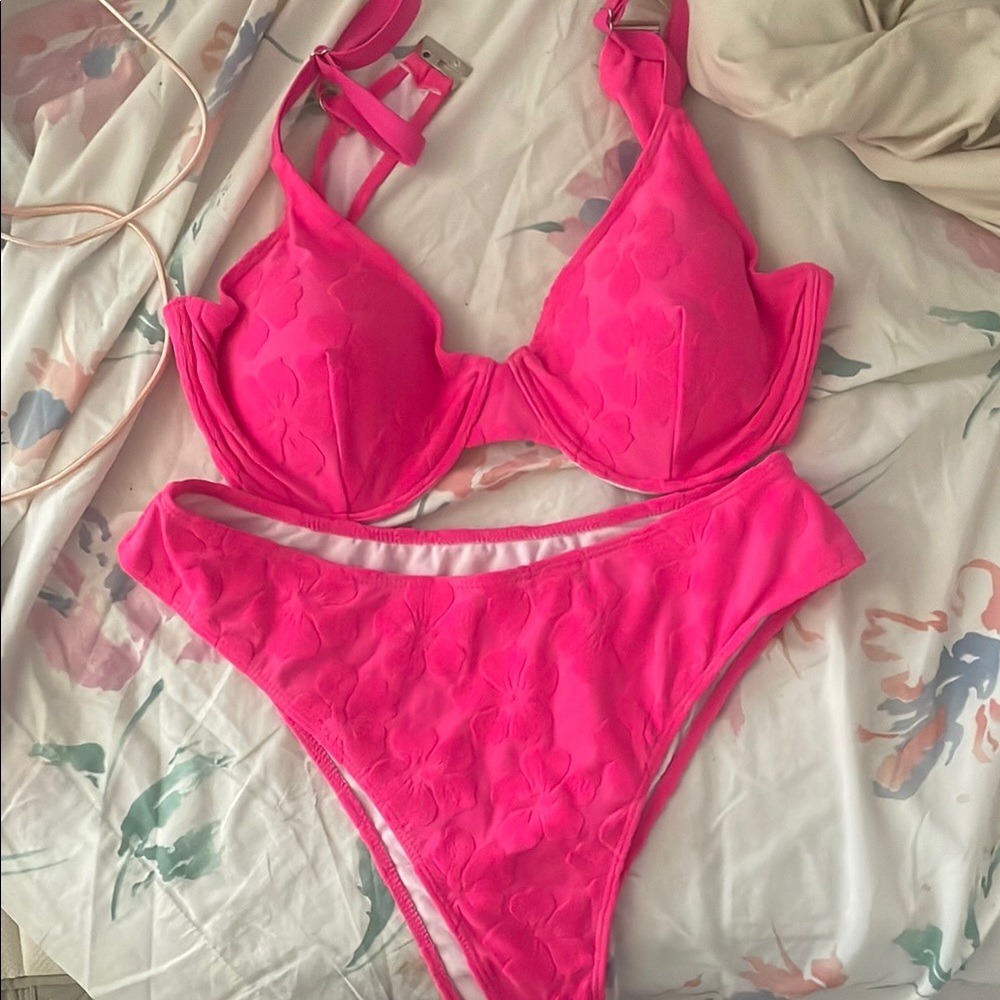 Vibrant Pink Women's Bikini Set